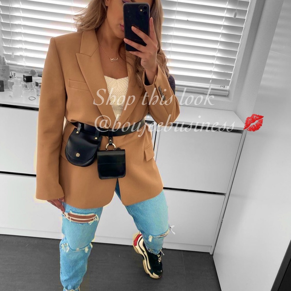 ZARA BNWT Leather Belt Bag with Pendant Coin Purses - Picture 2 of 7